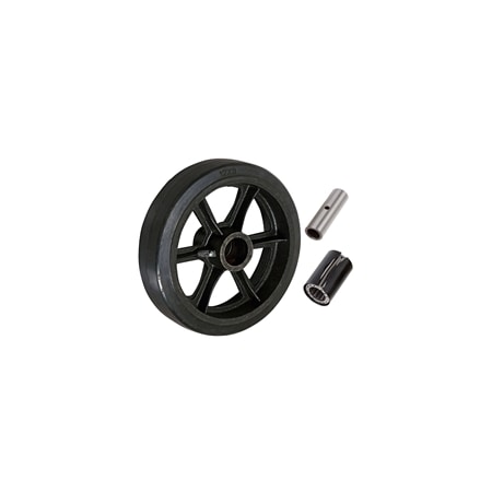 Casterhq 12"x3" Rubber on Cast Iron Wheel, 1,300 lbs cap. RCI12x3